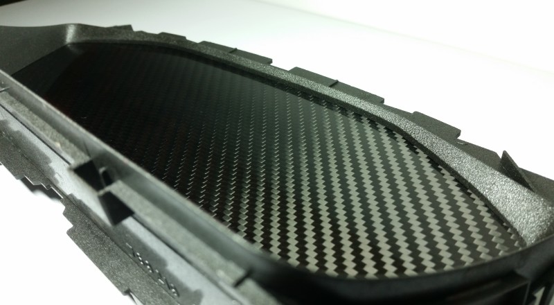 A Blank Custom Cluster built for a Mitsubishi Evolution 8 to hold Gauges or a Display Dash Flat Right