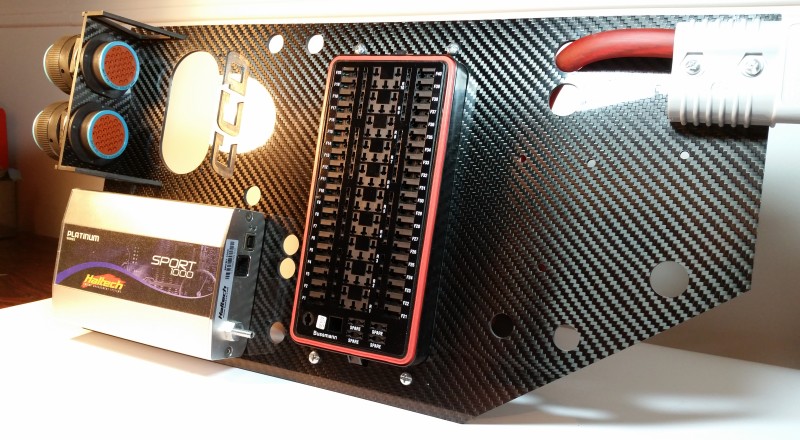 An ECU Fuse Panel for 2JZ-GTE Powered Nissan S15 Silvia 200sx with Haltech ps2000 ecu Right Side view