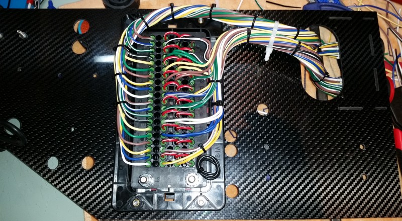 An ECU Fuse Panel for 2JZ-GTE Powered Nissan S15 Silvia 200sx with Haltech ps2000 ecu Back view