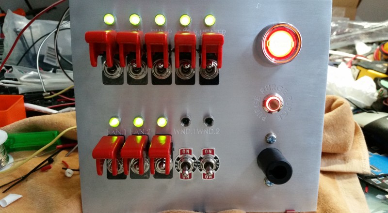 Custom Nissan R32 Skyline brushed Aluminium Switch Panel Illuminated