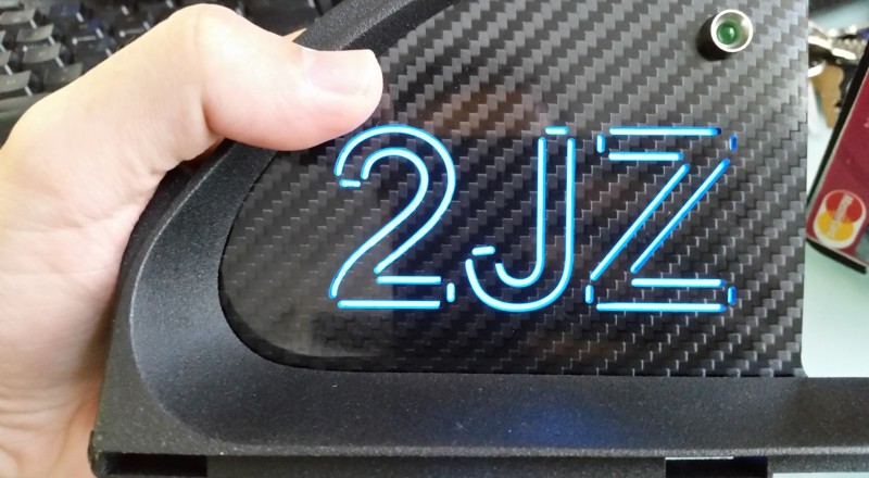 A Custom Cluster built for a S13, 180sx or 240sx to hold a Motec C125 Display Dash Close up