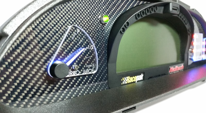 A Custom Cluster Built for A Nissan S13,180sx or 240sx to hold a Racepak IQ3 Display Dash Turbo Juice Left 1