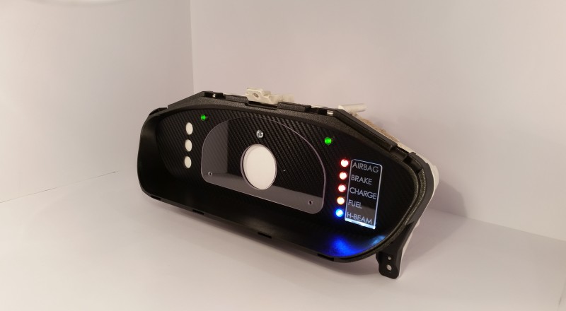 A Custom Nissan S14 Silvia 240sx Cluster built for a Motec SDL3 Display Right Upper