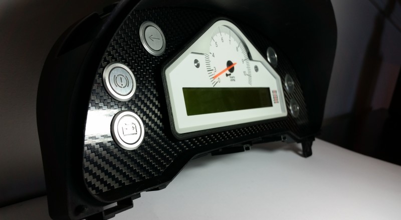 Custom Nissan S15 Silvia 200sx Cluster with Stack Dash installed Left