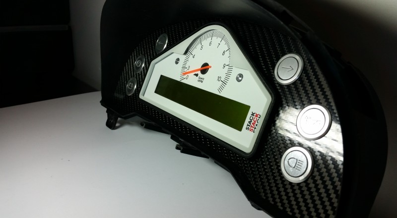 Custom Nissan S15 Silvia 200sx Cluster with Stack Dash installed Right