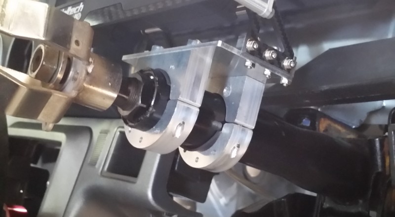 S15 Silvia Steering Column Carbon Fiber Mount Racepak IQ3 Installed 2