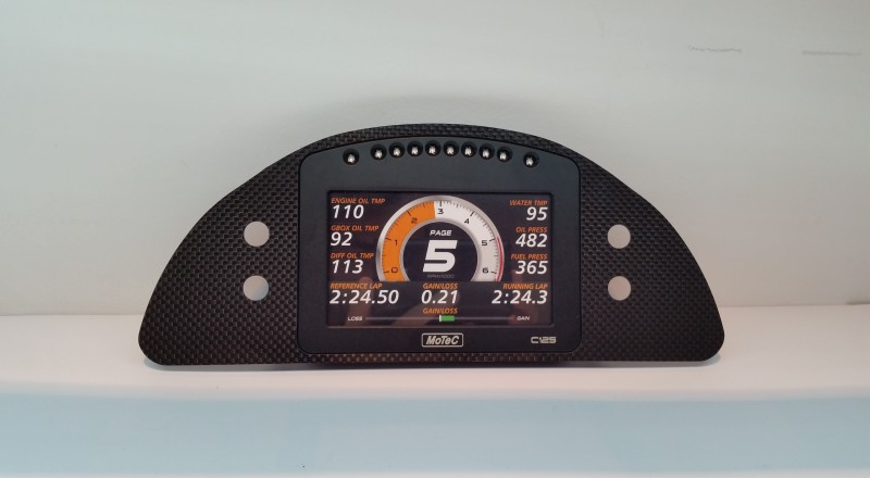 Honda S2000 Motec C127 Custom Cluster Front Bare View