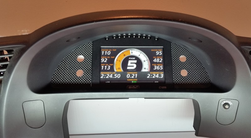 Honda S2000 Motec C127 Custom Cluster Front View