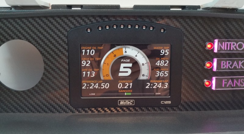 Nissan Patrol Y60 Custom Cluster Motec C125 Front Close View