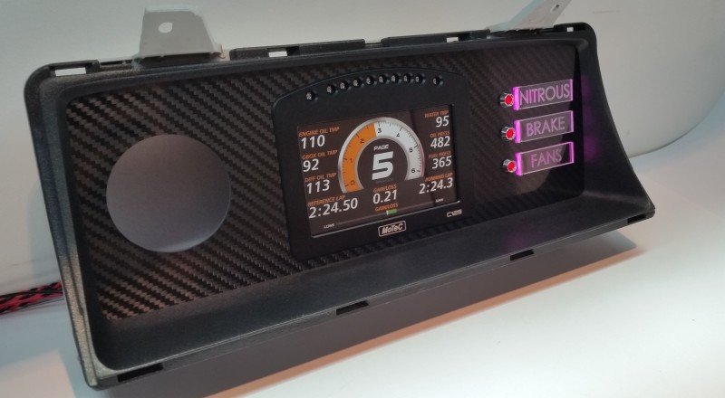 Nissan Patrol Y60 Custom Cluster Motec C125 Left Side View