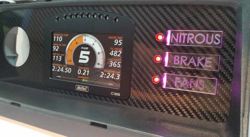 Nissan Patrol Y60 Custom Cluster Motec C125 Right Side Close View