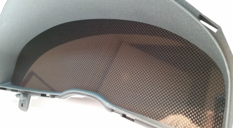 R34 Custom Cluster Blank Carbon Lower Right View