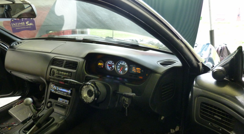 S14 240sx Custom Cluster Defi Far Right view installed