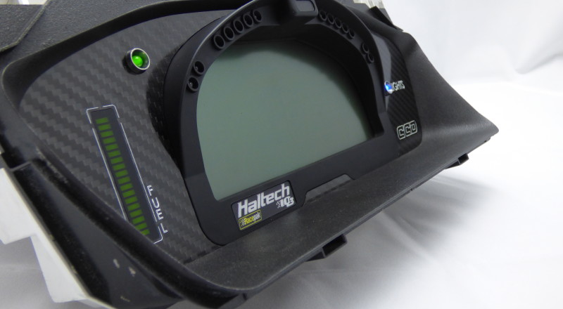 Mitsubishi Evolution 8 Custom cluster with Racepak Haltech IQ3 Display Far Left